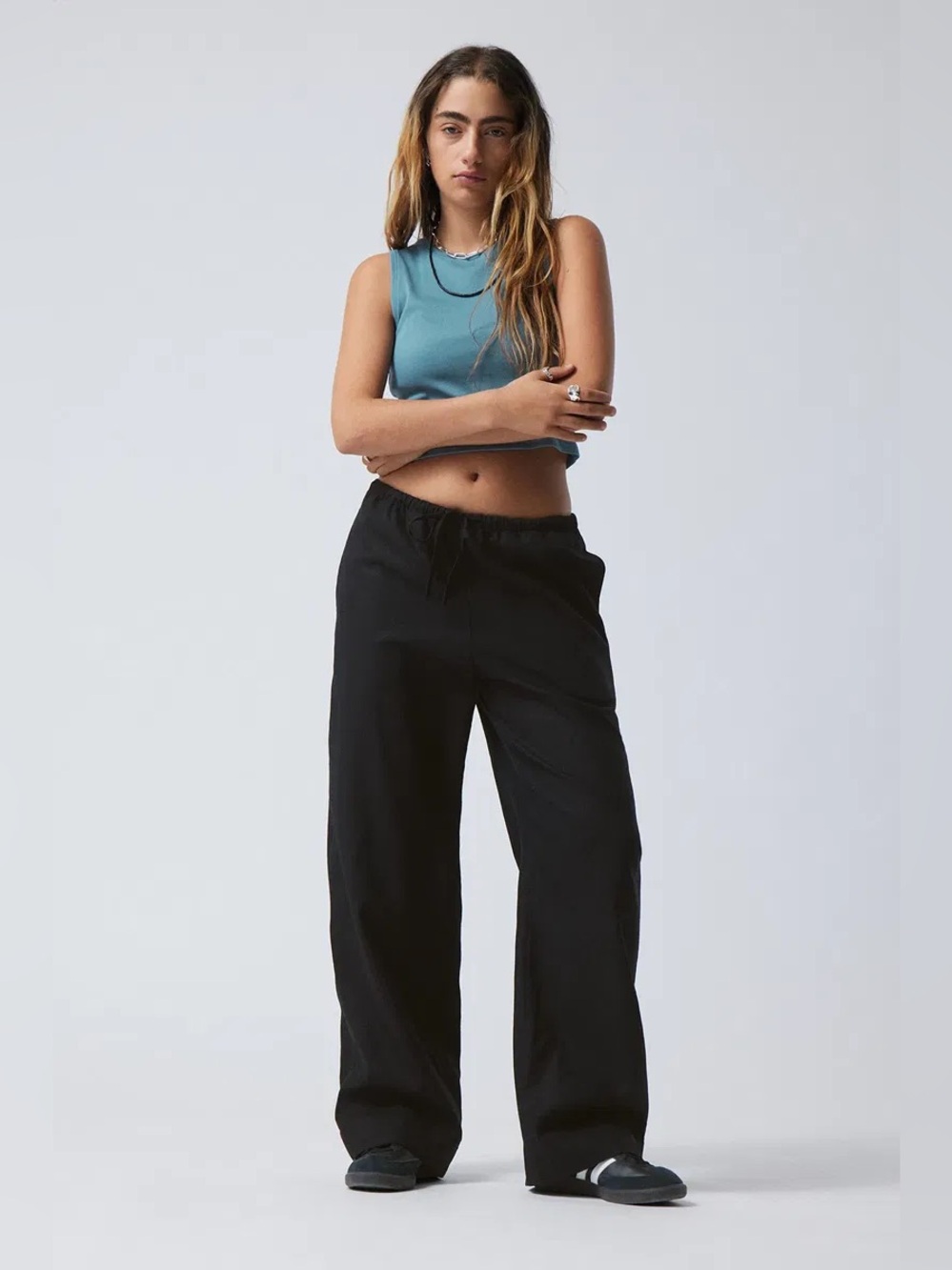 Weekday Mia Linen Mix Trousers Women’s Small 153